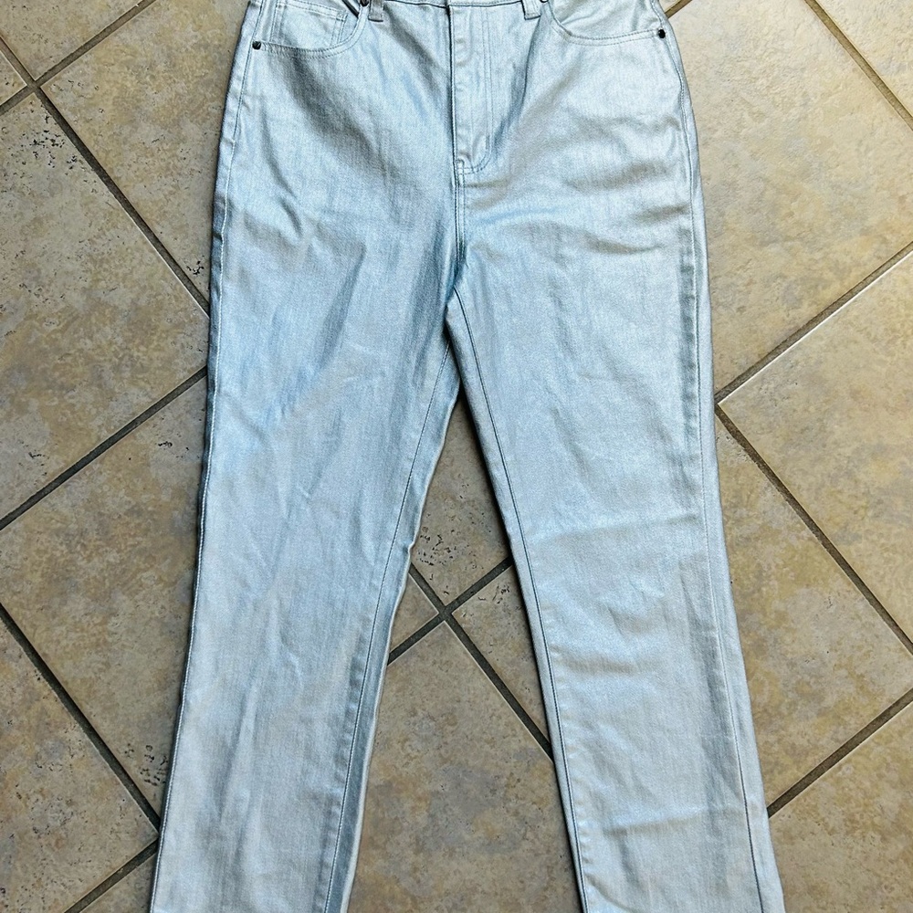Venus Metallic Silver Women's Jeans